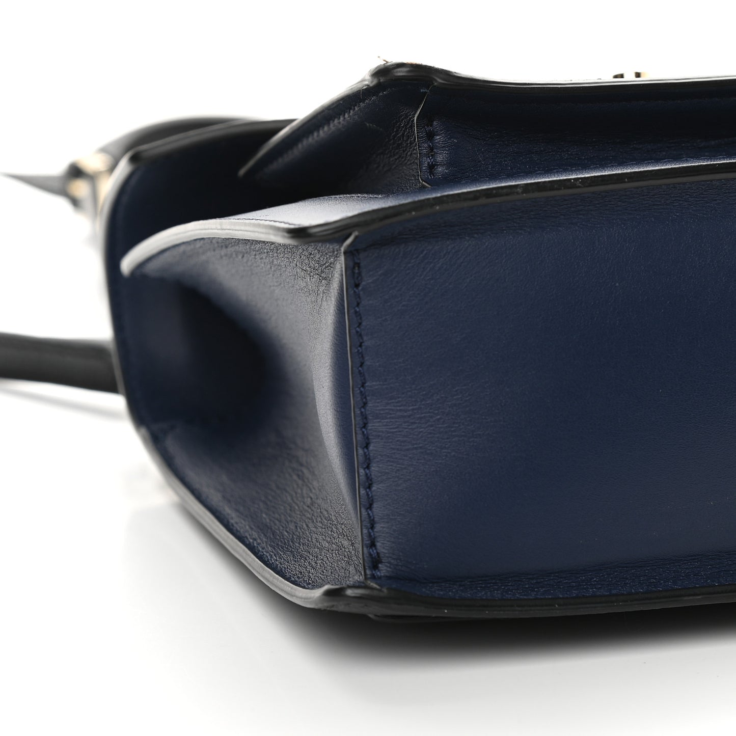 Visetos Small Patricia Block Satchel Cognac Navy Black