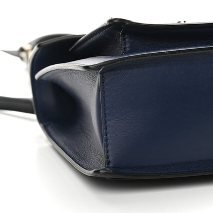 MCM Visetos Small Patricia Block Satchel Cognac Navy Black 8 of 11
