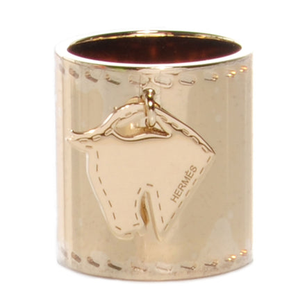 Hermes Permabrass Tete de Cheval Horse Charm Scarf Ring 1 of 5