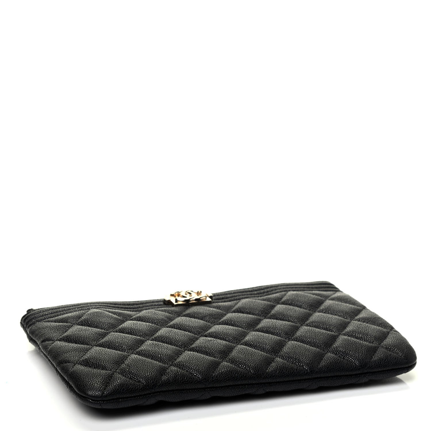 Chanel Caviar Quilted Small Boy Cosmetic Case Black 3 of 4
