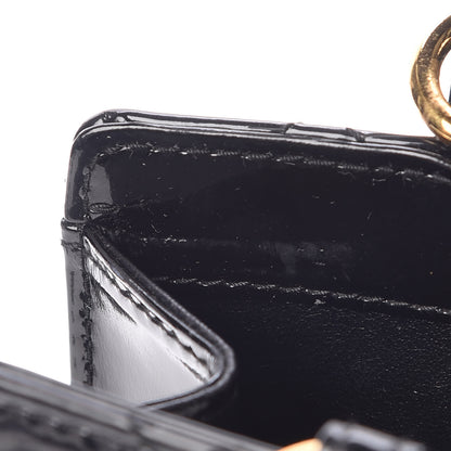 Chanel Patent Diamond Stitched Top Handle Bag Black 13 of 19