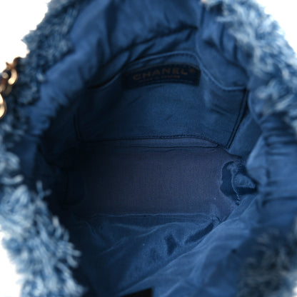 Chanel Denim Quilted Small Mood Bucket With Chain Blue Multicolor 5 of 9