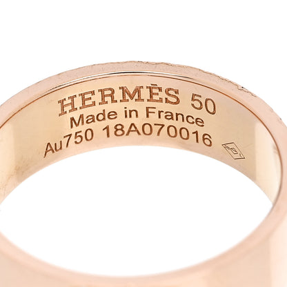 Hermes 18K Rose Gold Diamond PM H D'Ancre Ring 50 5.25 4 of 6