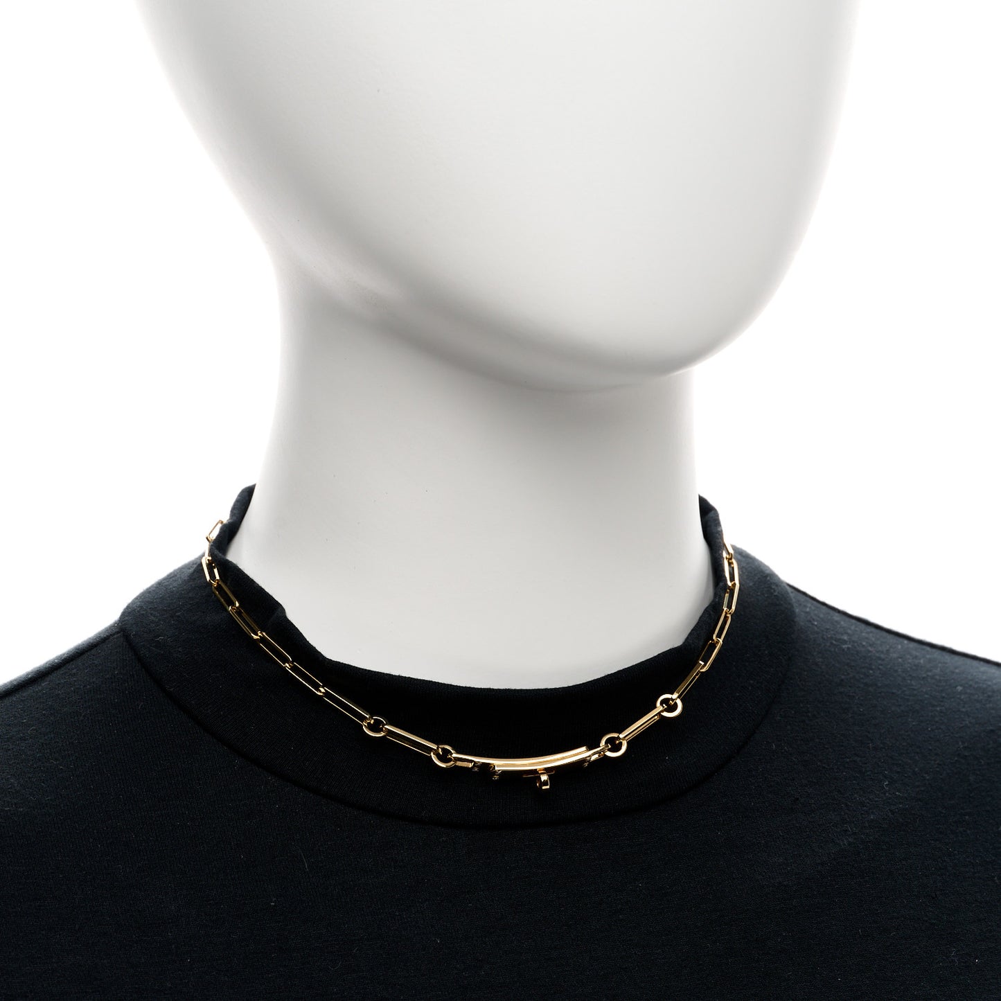 18K Yellow Gold Diamond Kelly Chaine Choker Necklace