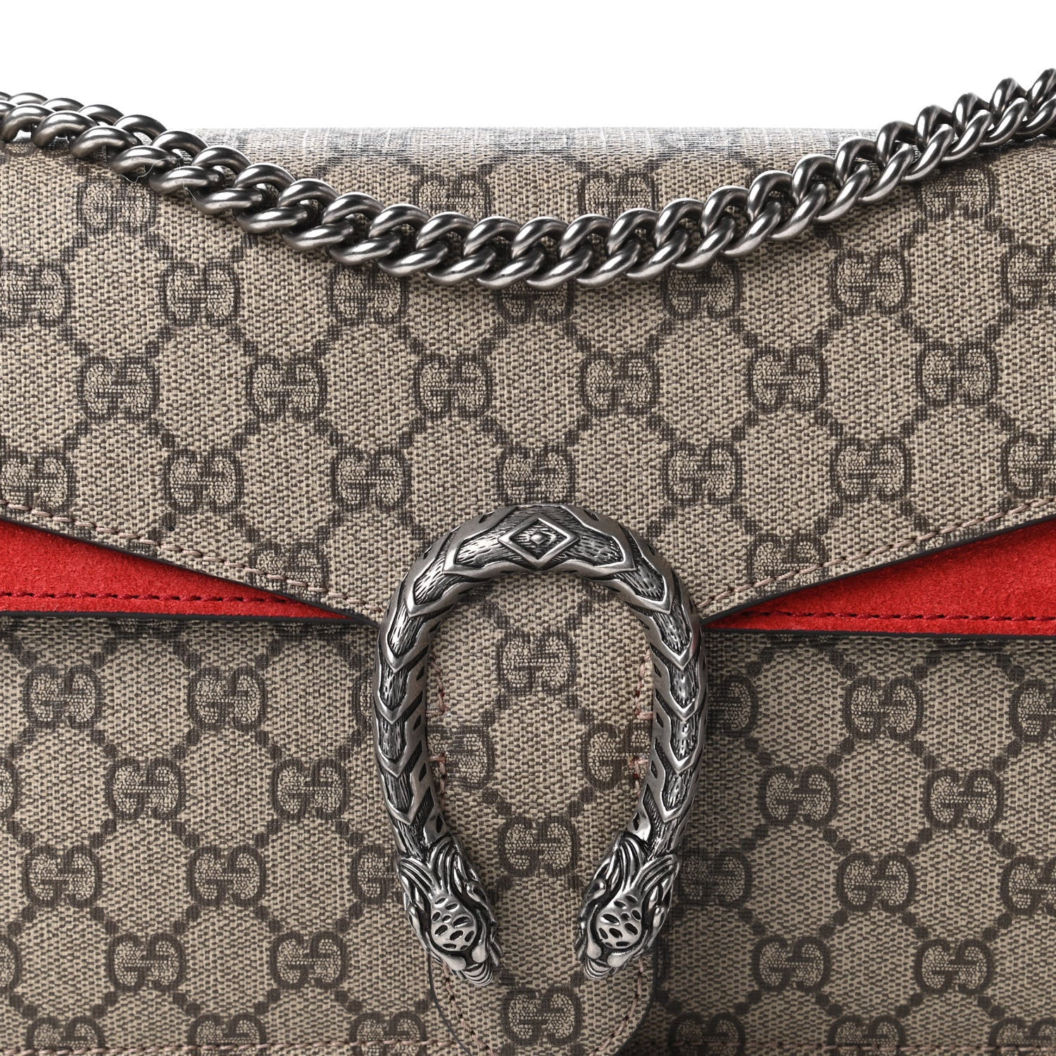 Gucci GG Supreme Monogram Small Dionysus Shoulder Bag Red 10 of 10