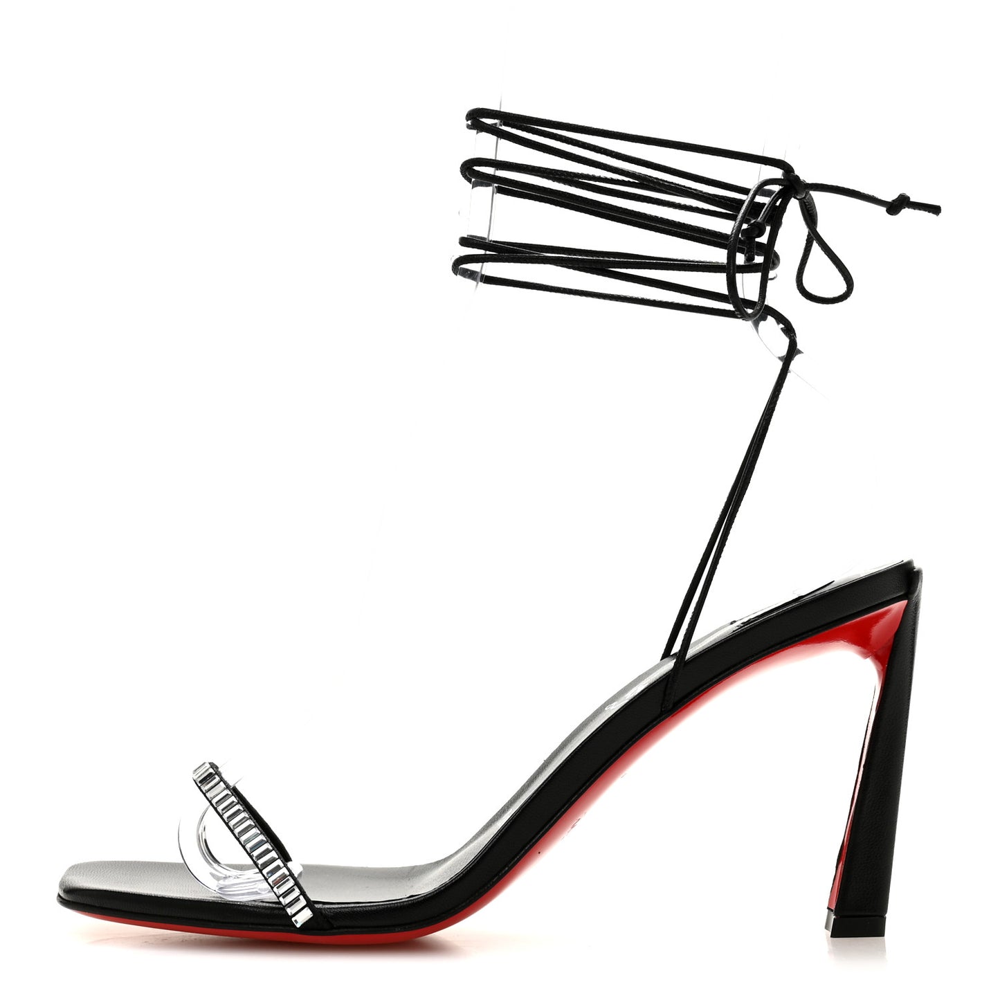 Kid Suede Condora Lacestrass 85 Sandals 37.5 Black