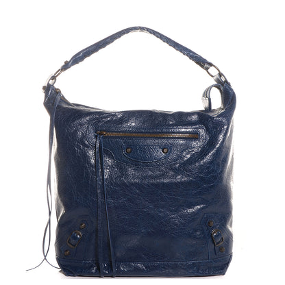 Balenciaga Agneau Classic Hardware Day Hobo Bleu Mineral 1 of 12