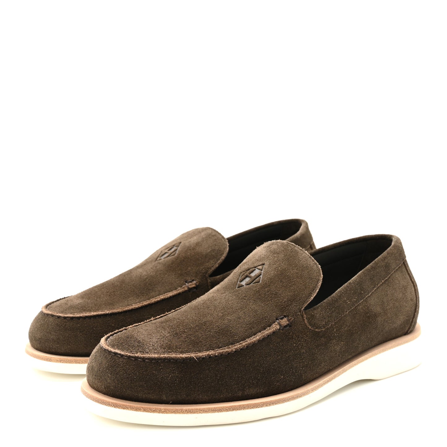 Suede Calfskin Mens Low Loafers 41.5 Ecorce
