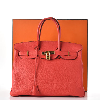 Hermes Togo Birkin 35 Rouge Pivoine 35 of 35