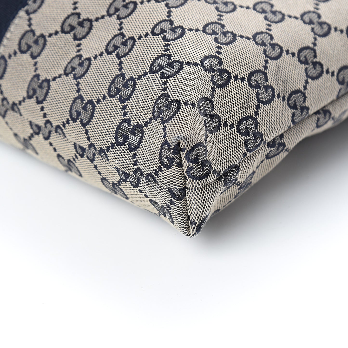 GG Supreme Monogram Web Flat Messenger Bag Navy