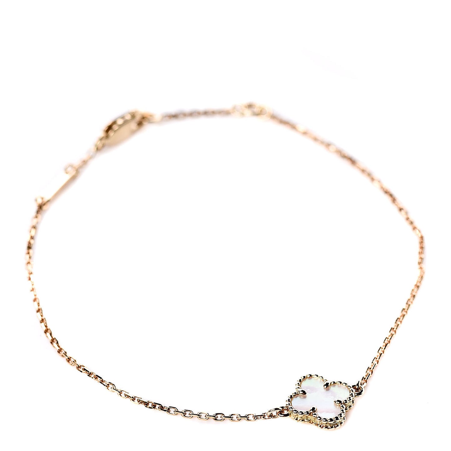 18K Yellow Gold Mother of Pearl Sweet Alhambra Bracelet
