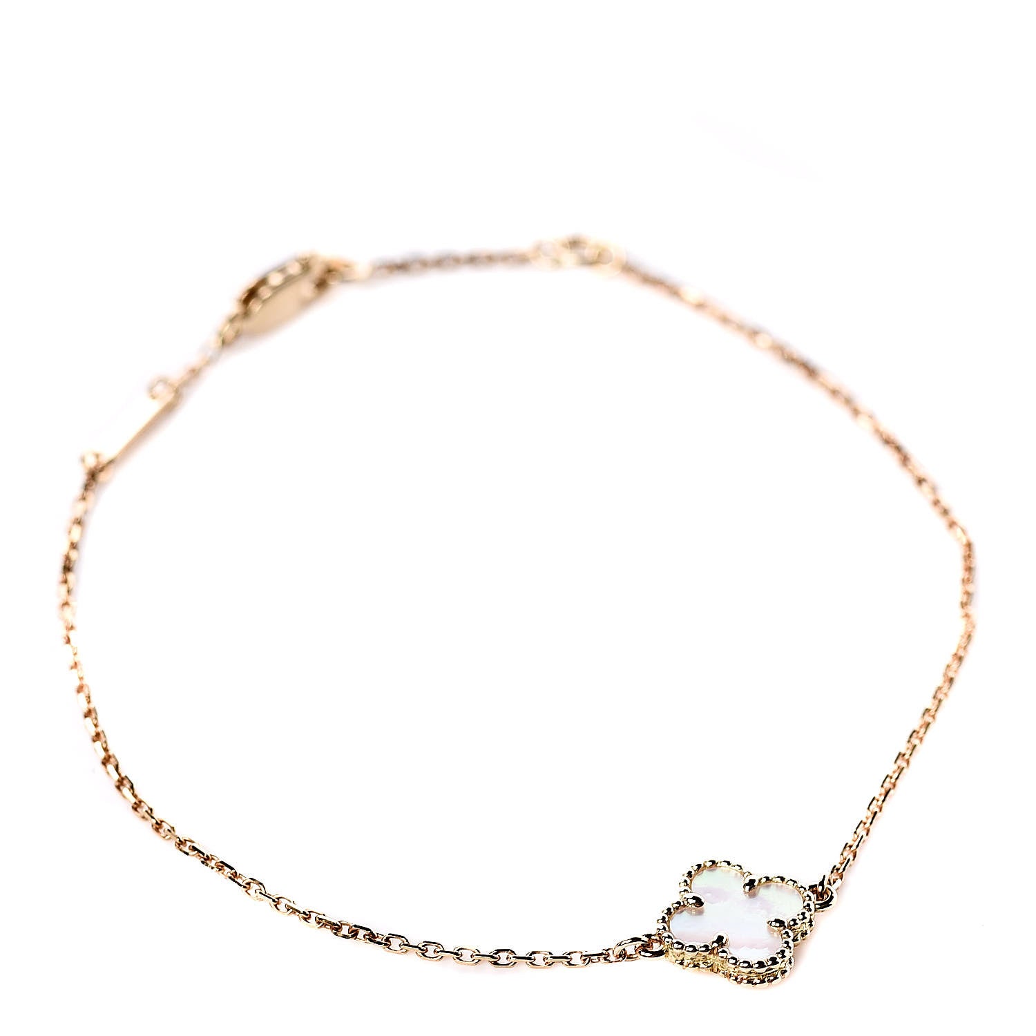 Van Cleef & Arpels 18K Yellow Gold Mother of Pearl Sweet Alhambra Bracelet 1 of 7