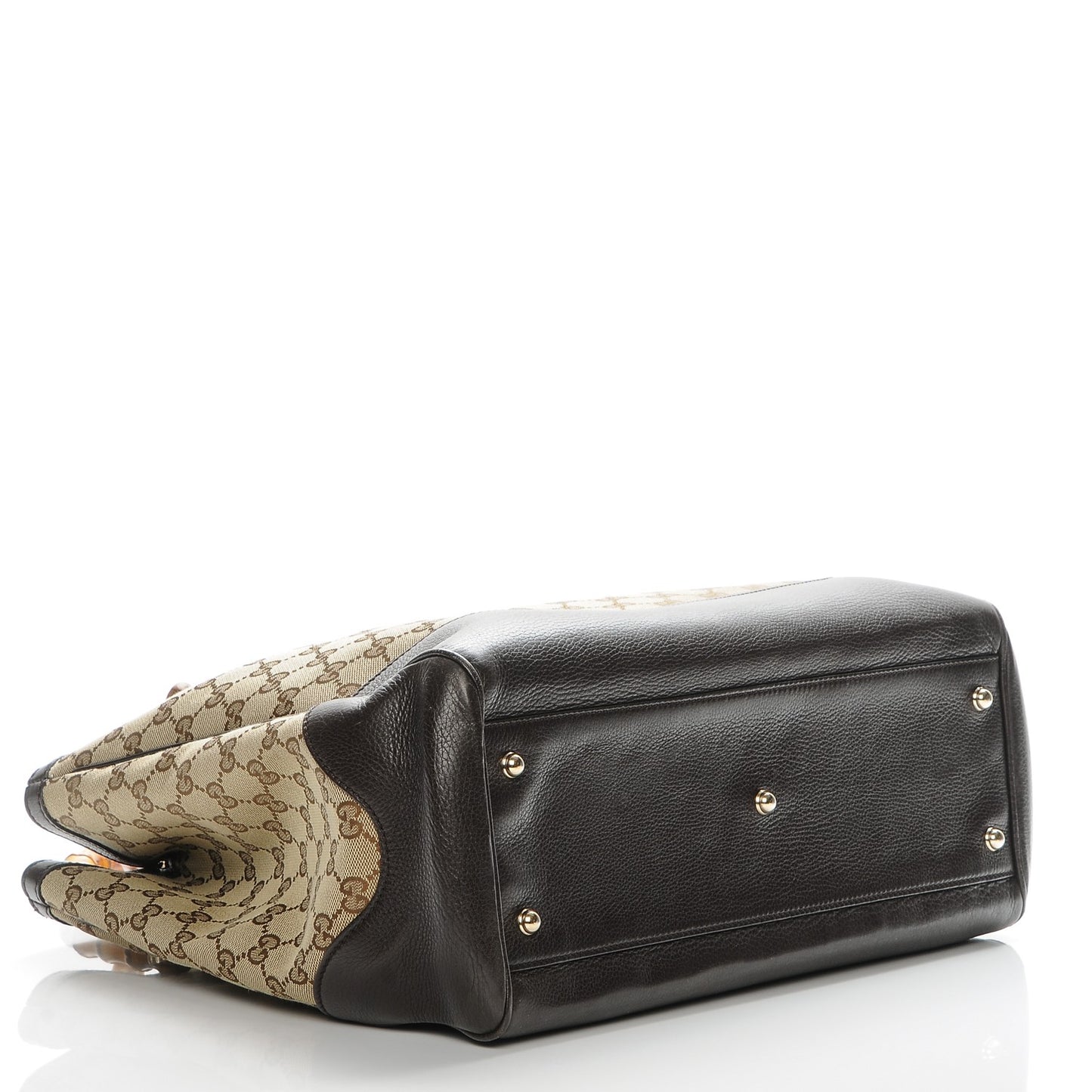 Monogram Medium Diana Bamboo Top Handle Tote Dark Brown