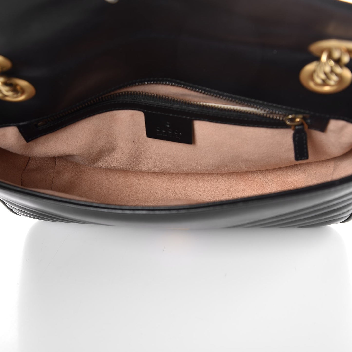 Calfskin Matelasse Small GG Marmont Shoulder Bag Black