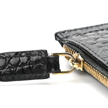 Givenchy Calfskin Crocodile Embossed Medium Antigona Pouch Black 8 of 8