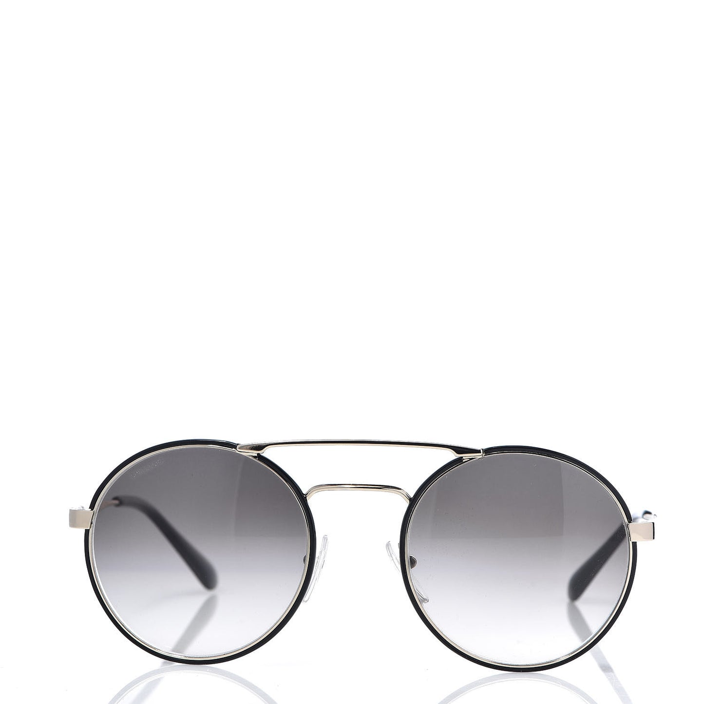 Round Sunglasses SPR 51S Black Silver