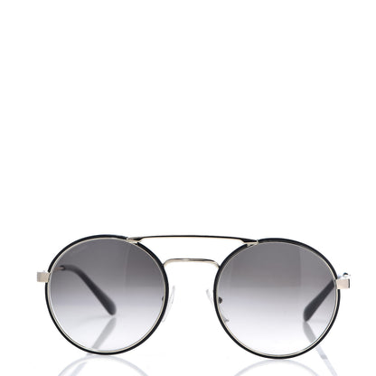Prada Round Sunglasses SPR 51S Black Silver 2 of 8