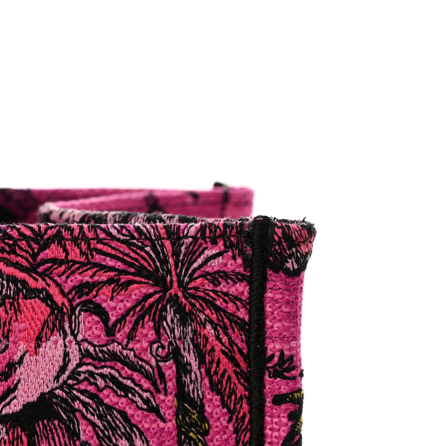 Christian Dior Canvas Embroidered Medium Toile de Jouy Voyage Book Tote Fuchsia Multicolor 14 of 14