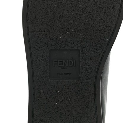 Fendi Calfskin Monster Bag Bug Low Top Sneakers 37.5 Black 8 of 10