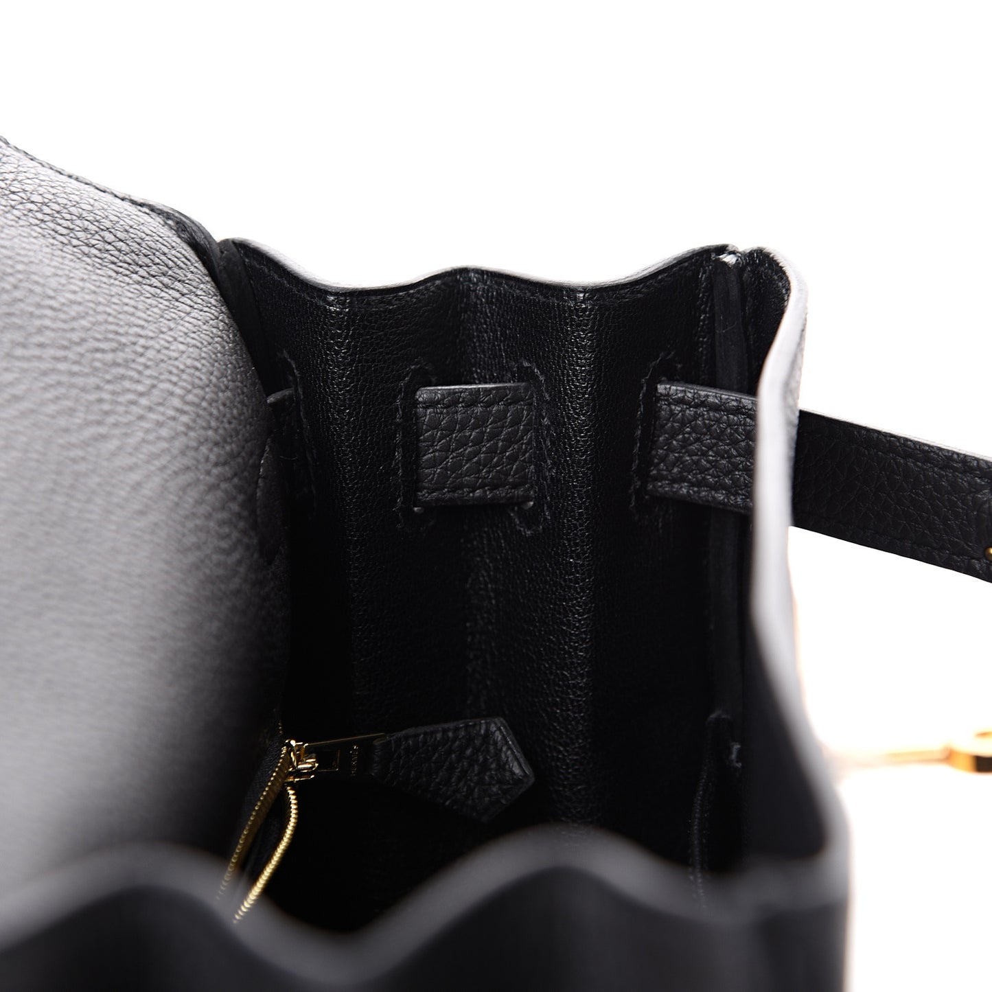 Togo Matte Alligator Kelly Retourne Touch 28 Black