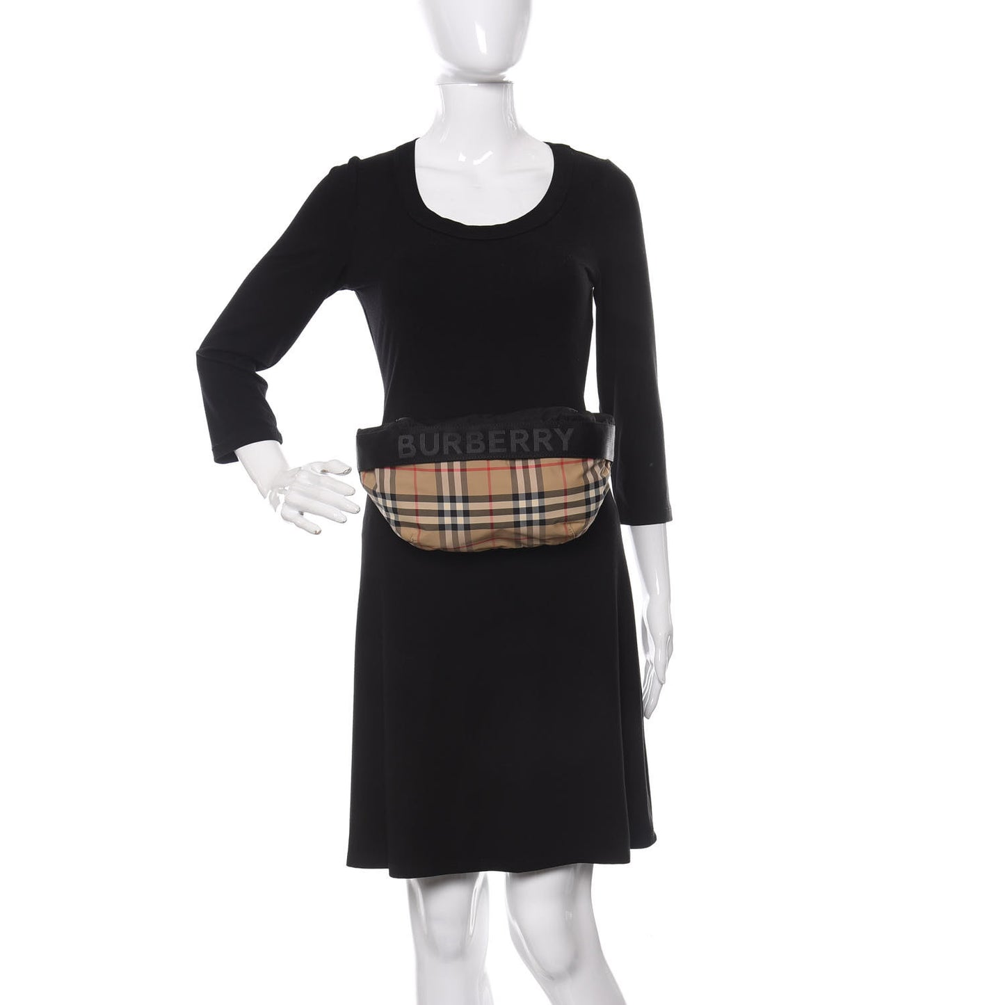 Nylon Vintage Check Sonny Bum Bag Archive Beige Black