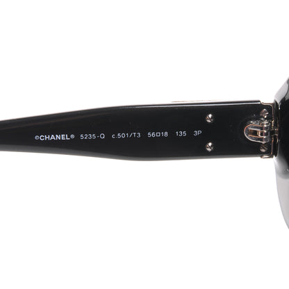 Chanel Acetate CC Turnlock Sunglasses 5235-Q Black Beige 3 of 4