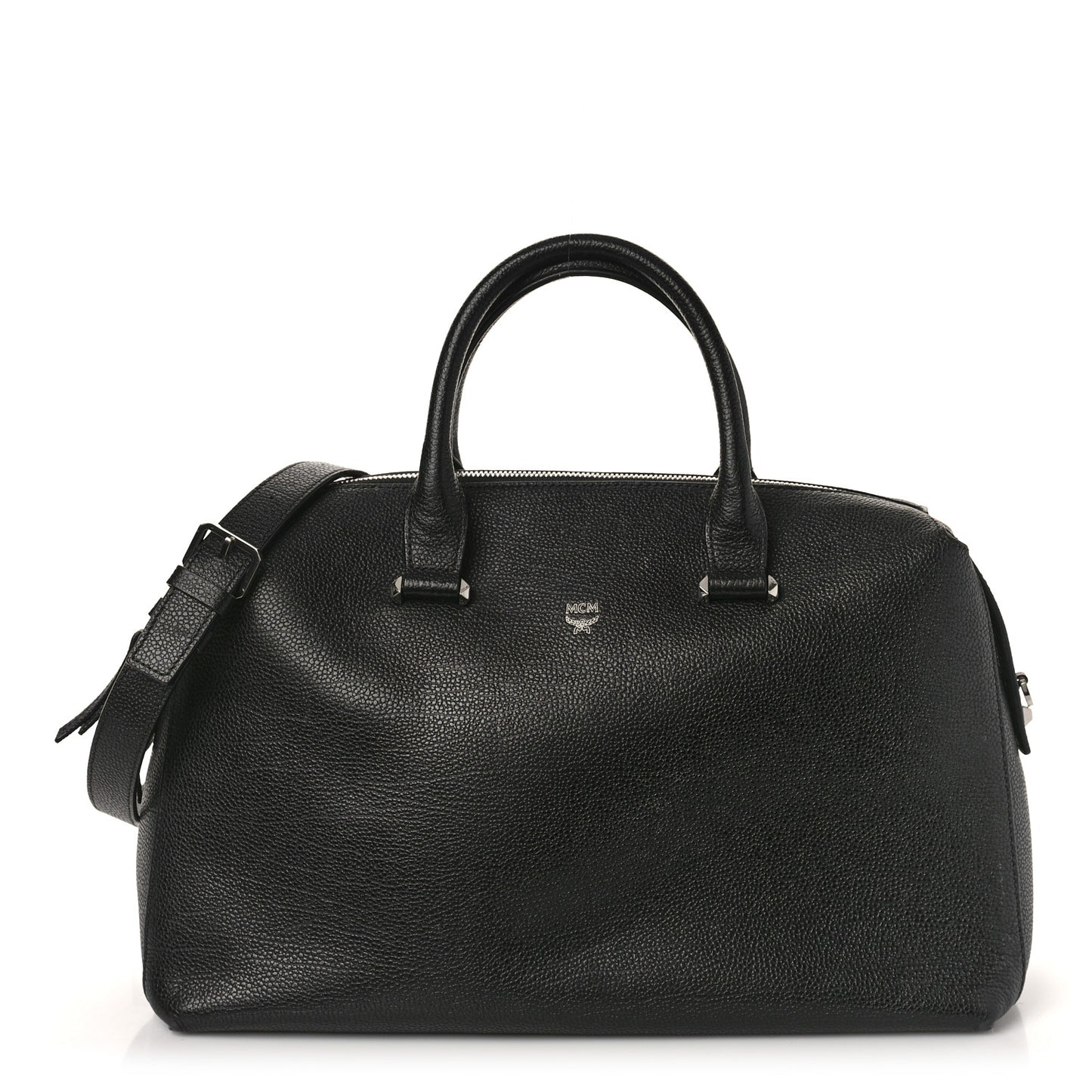 Grained Calfskin Large Ella Boston Black