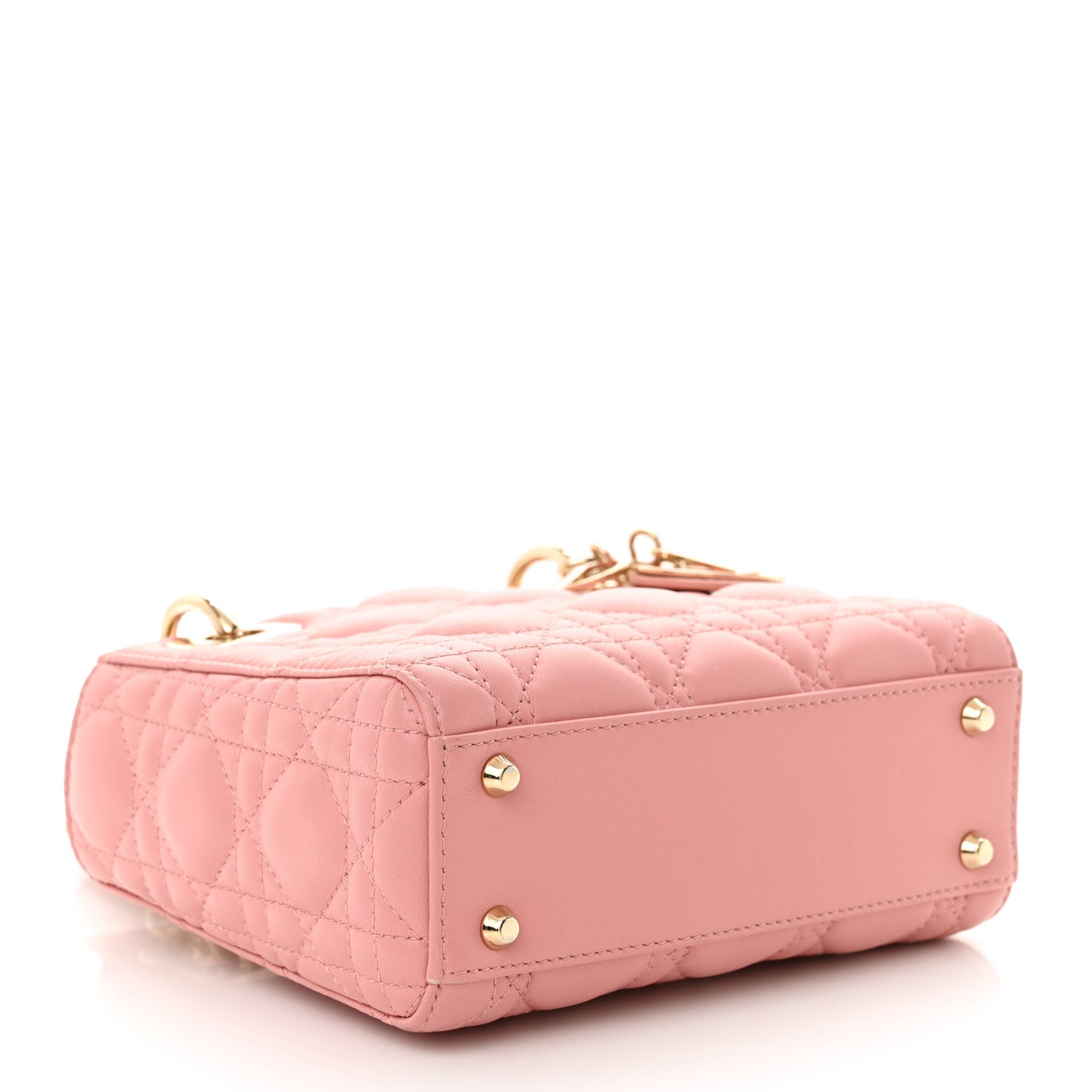 Lambskin Cannage Mini Lady Dior Old Rose