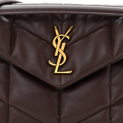 Saint Laurent Lambskin Quilted Small Loulou Puffer Monogram Chain Satchel Dark Ganache 8 of 12