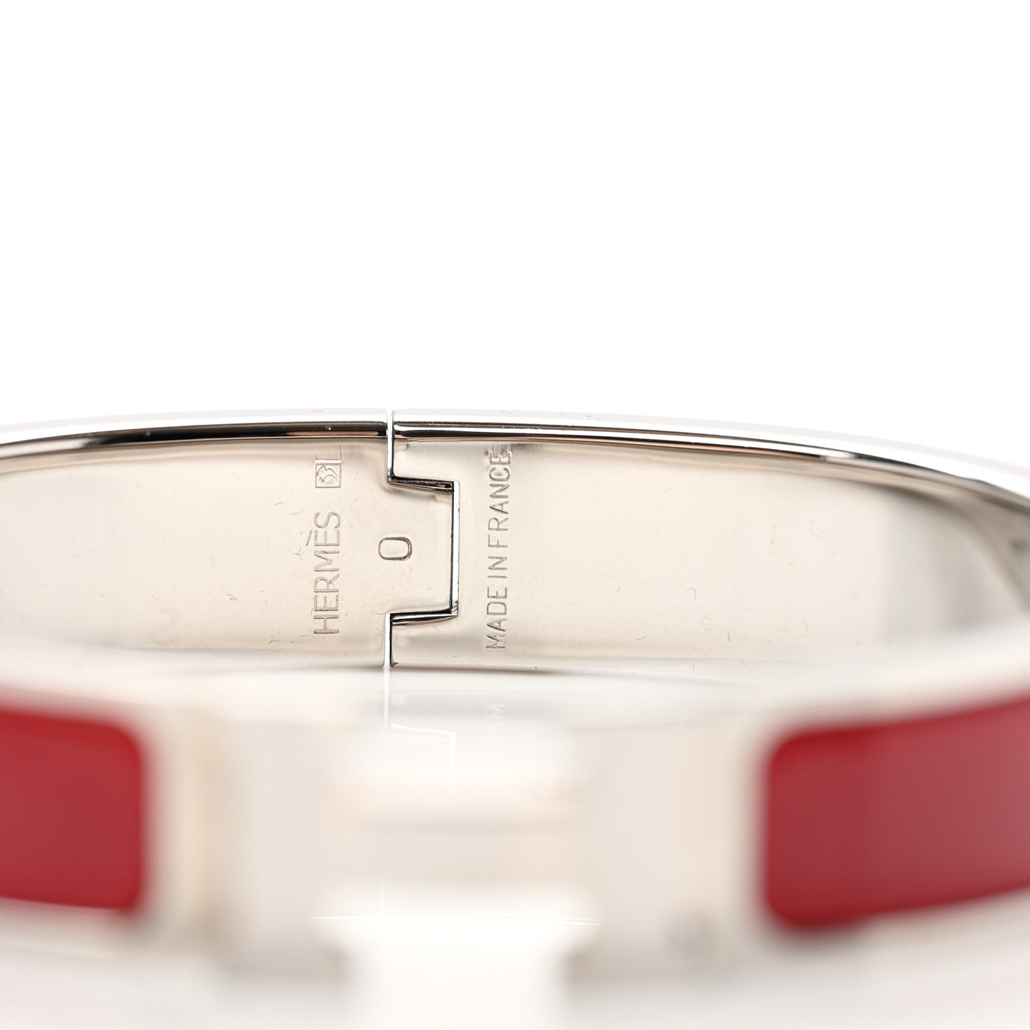Enamel Narrow Clic Clac H Bracelet PM Rouge Vif
