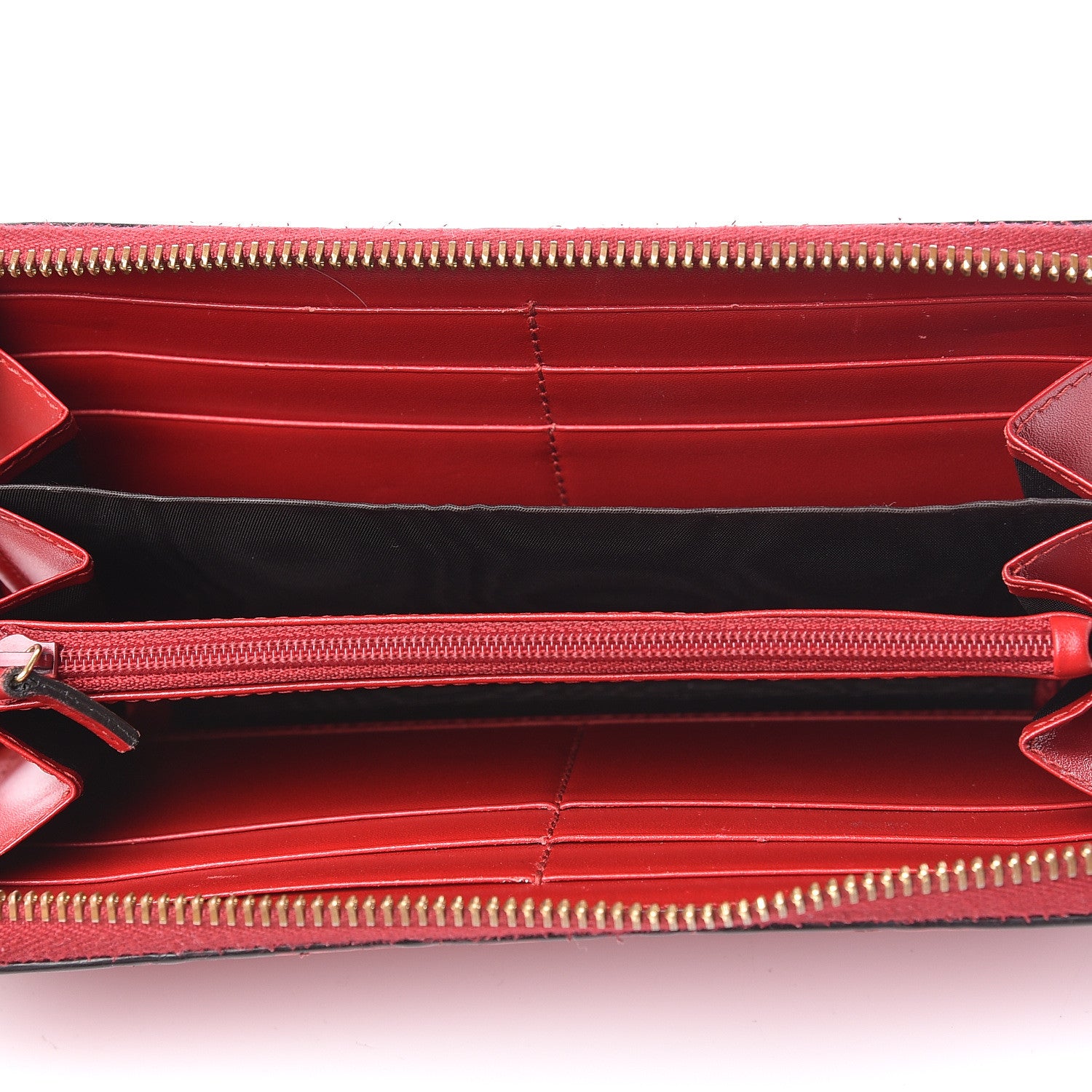 Gucci Guccissima Signature Zip Around Wallet Hibiscus Red 6 of 11