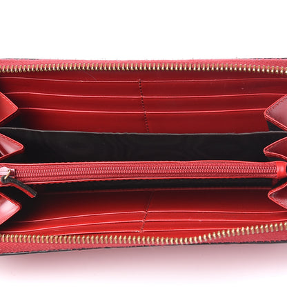 Gucci Guccissima Signature Zip Around Wallet Hibiscus Red 6 of 11