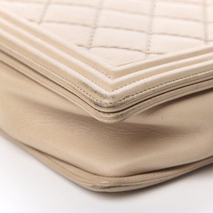 Chanel Calfskin Double Stitch Large Boy Flap Beige 9 of 21
