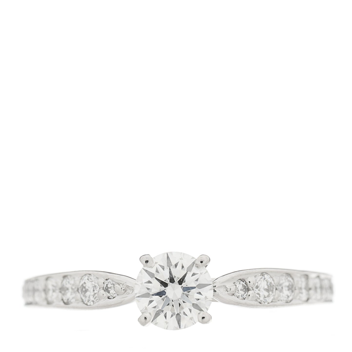 Platinum Diamond .32ct Round Brilliant Harmony Engagement Ring 48 4.5