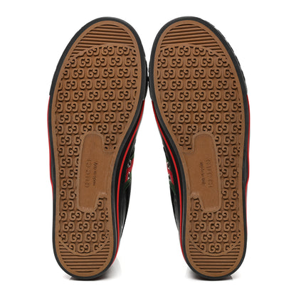 Gucci Econyl Nylon Web Monogram Off The Grid Mens 1977 Tennis High Top Sneakers 9 Black 6 of 10