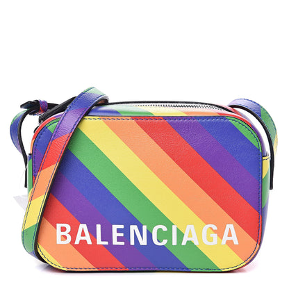 Balenciaga Smooth Calfskin Rainbow Logo XS Ville Camera Bag Multicolor 1 of 12