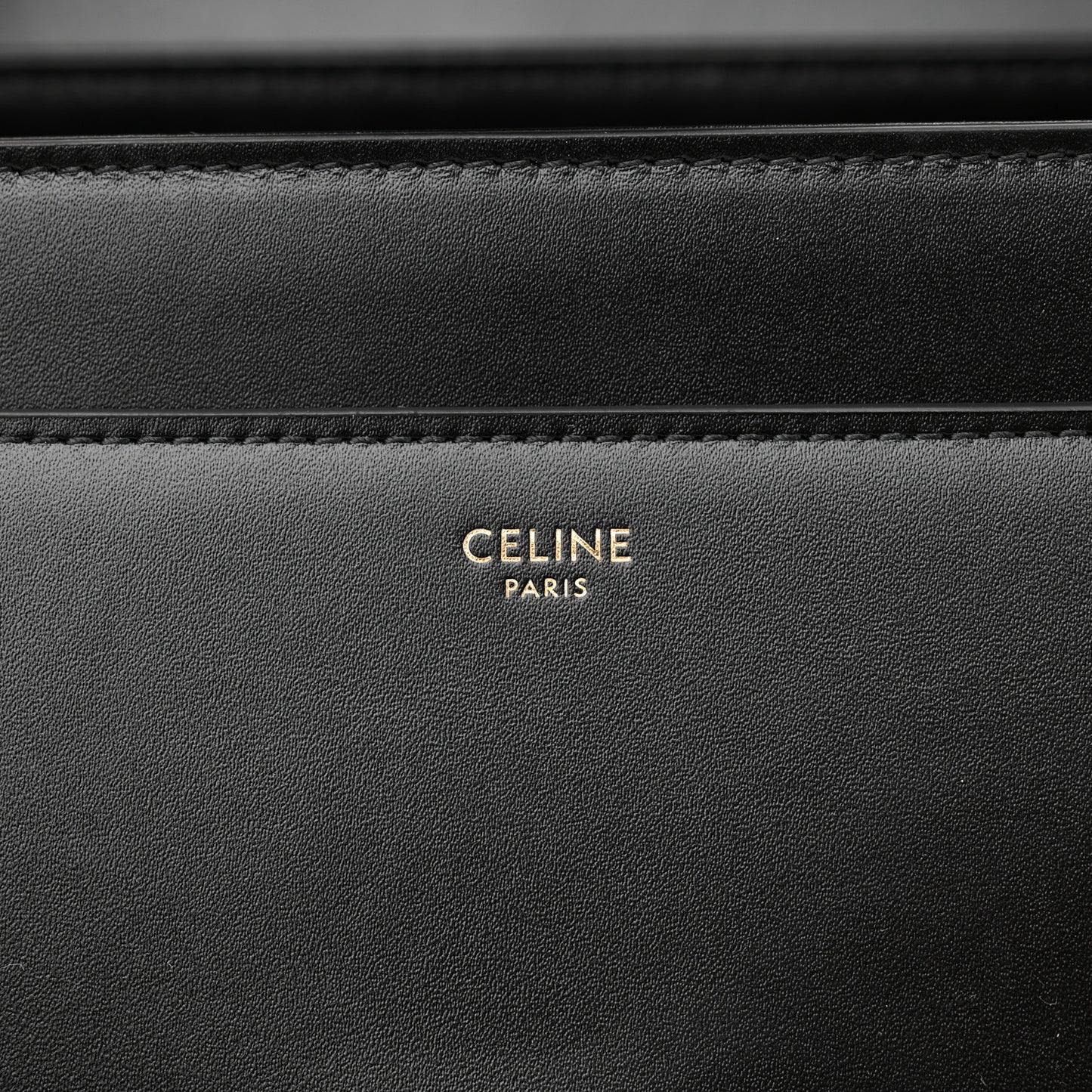 Satinated Calfskin Medium 16 Top Handle Bag Black