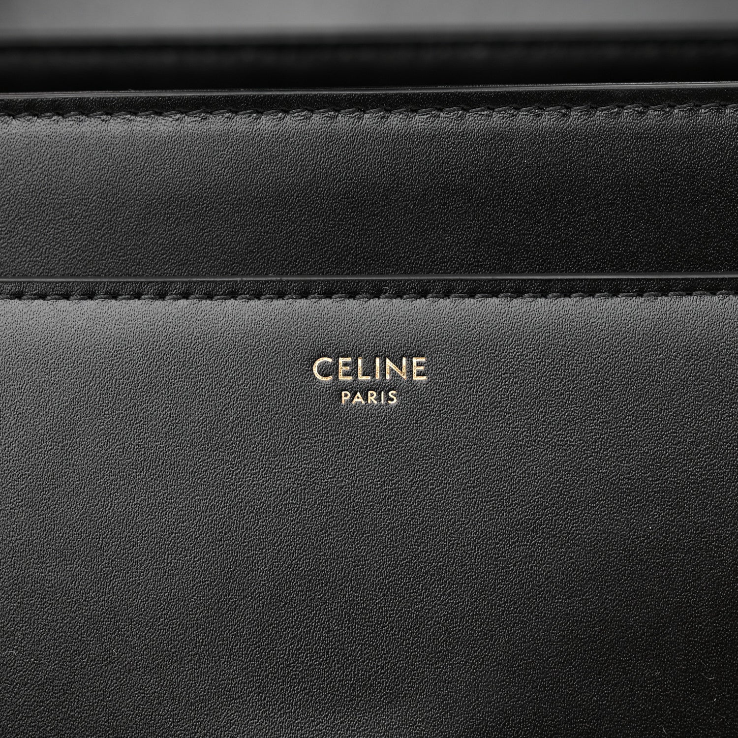 Celine Satinated Calfskin Medium 16 Top Handle Bag Black 6 of 18