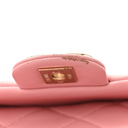 Chanel Lambskin Quilted Resin Bi-Color Chain Flap Bag Pink 11 of 13