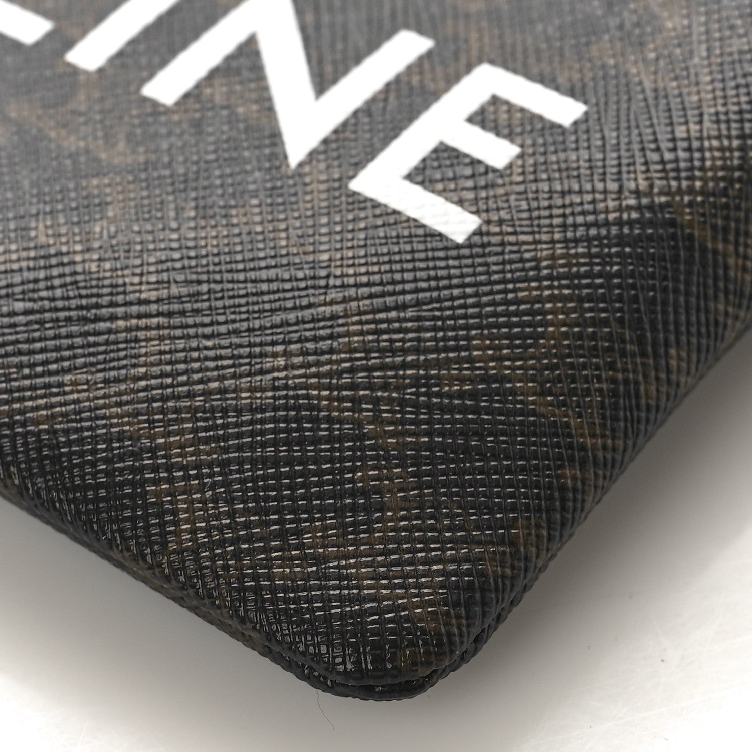 Celine Triomphe Canvas Logo Coin and Card Pouch With Hook Black 8 of 8