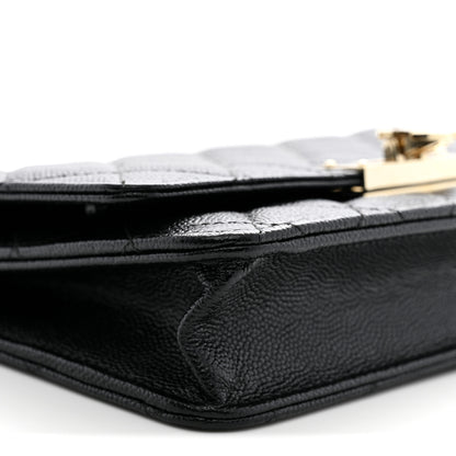 Chanel Caviar Quilted Golden Class Wallet On Chain WOC Black 9 of 12