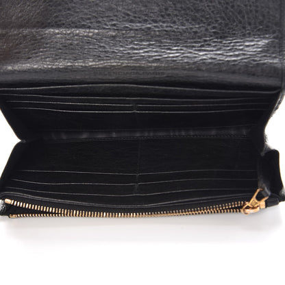 Balenciaga Agneau Giant 12 Rose Gold Hardware Money Wallet Black 6 of 18