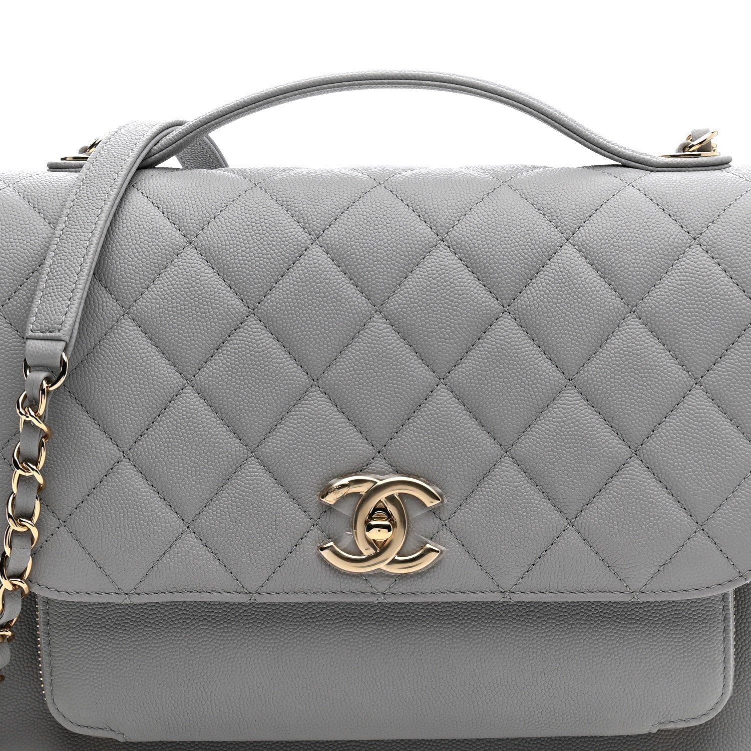 Chanel Caviar Quilted Large Business Affinity Flap Grey 15 of 21