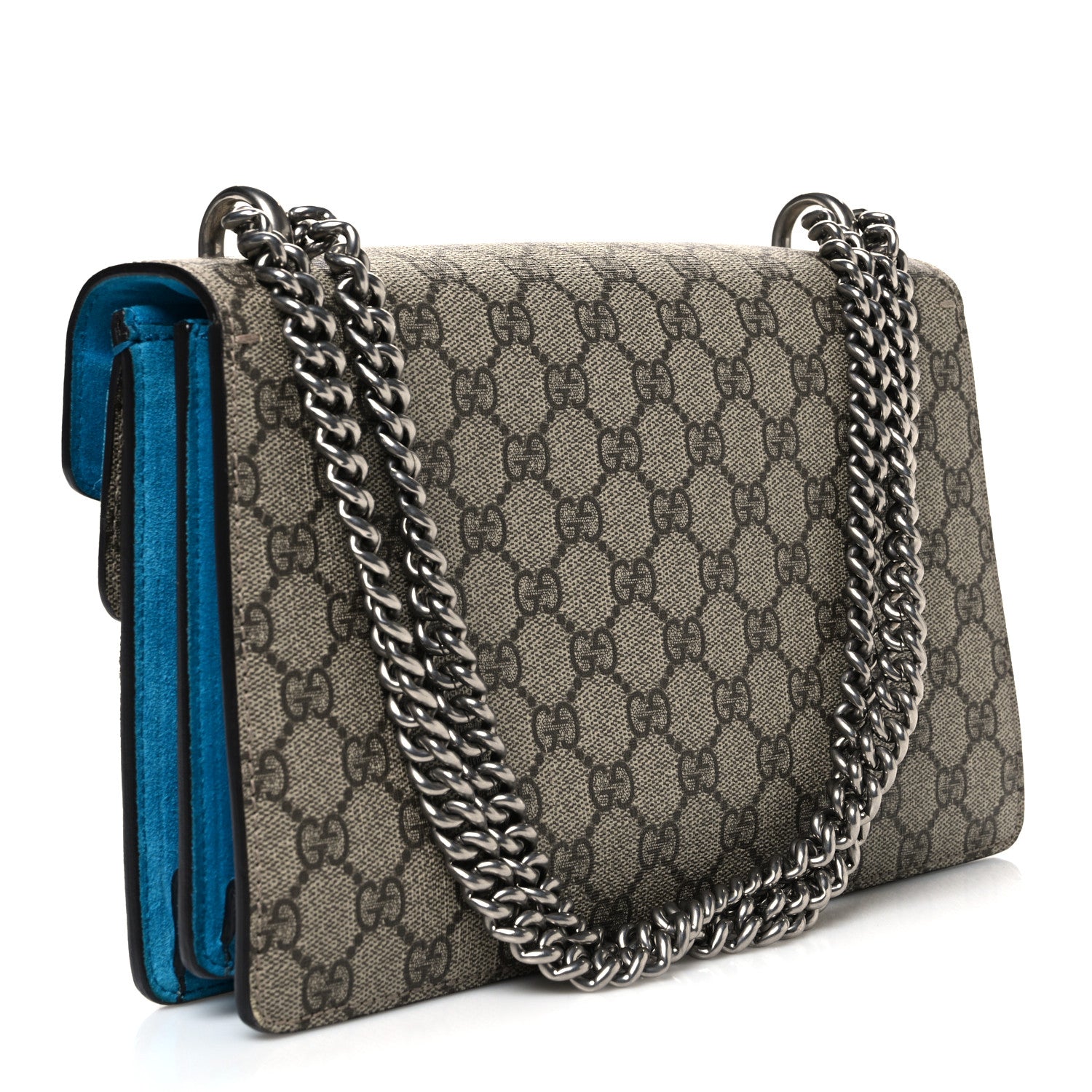 Gucci GG Supreme Monogram Small Dionysus Shoulder Bag Bright Turquoise 3 of 12