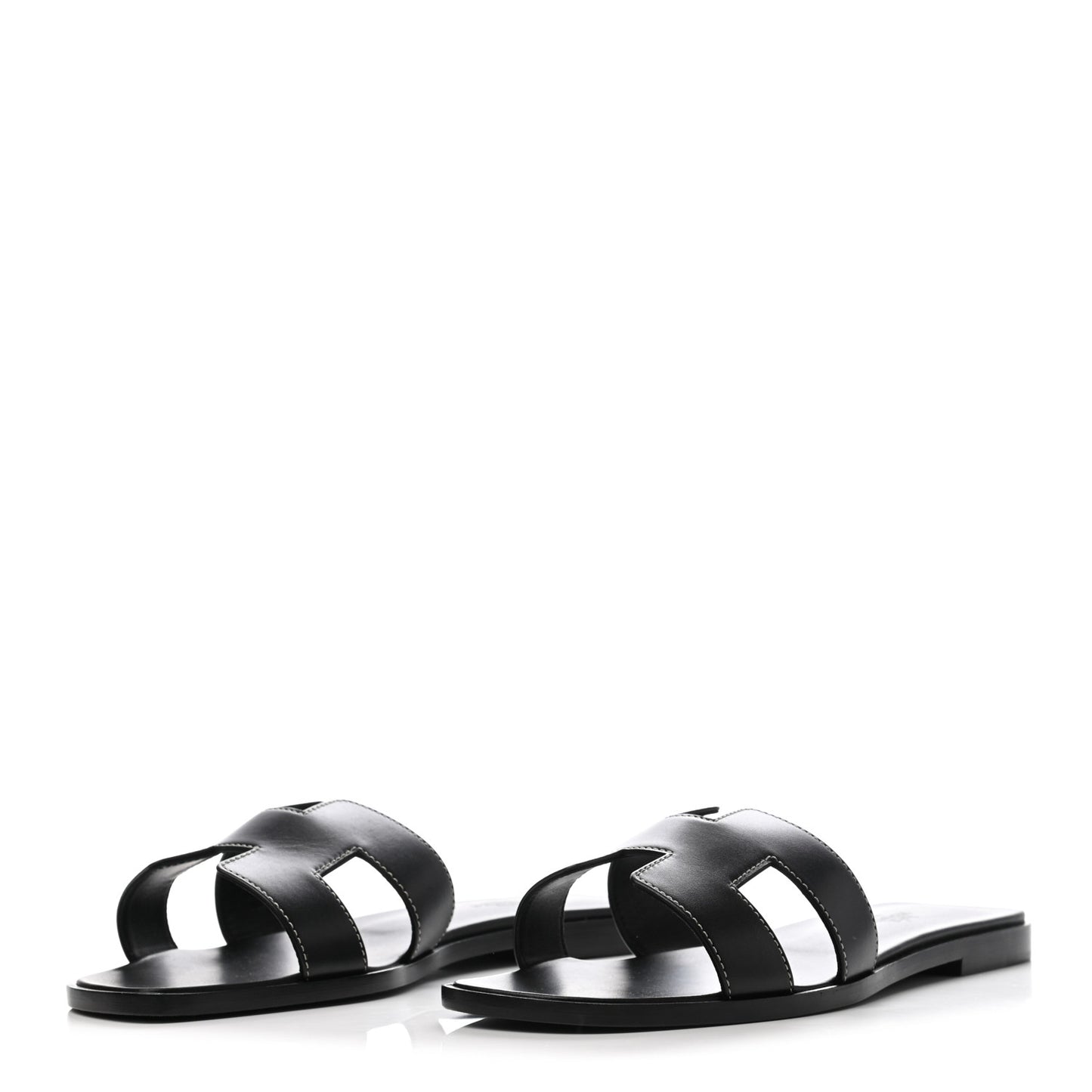 Box Calfskin Oran Sandals 39.5 Black