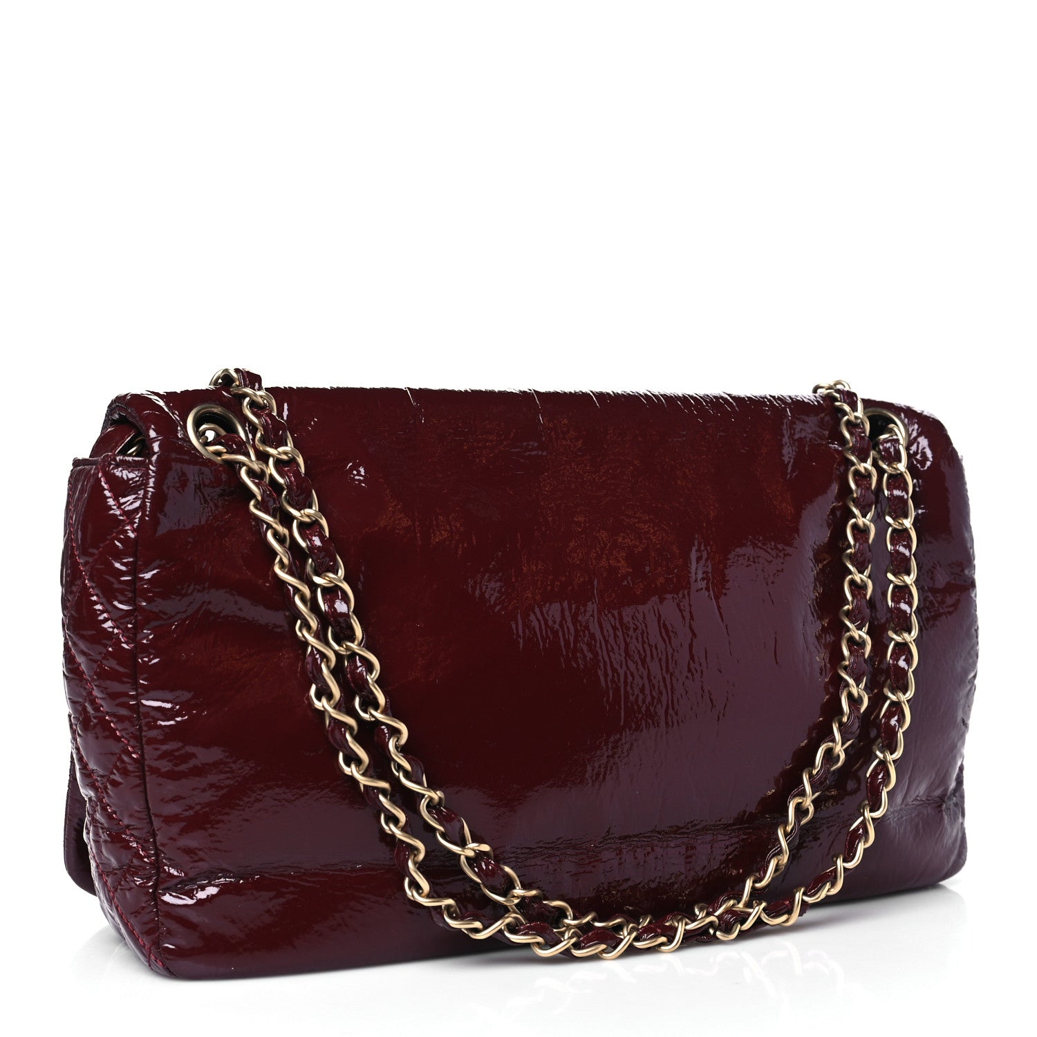 Chanel Vinyl Rock and Chain Medium Flap Bordeaux 2 of 11