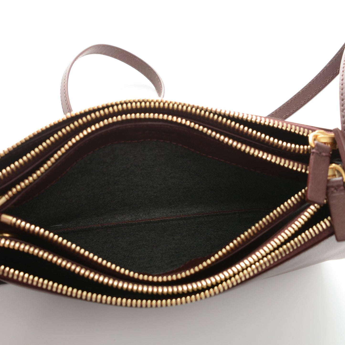 Smooth Lambskin Small Trio Crossbody Bag Burgundy