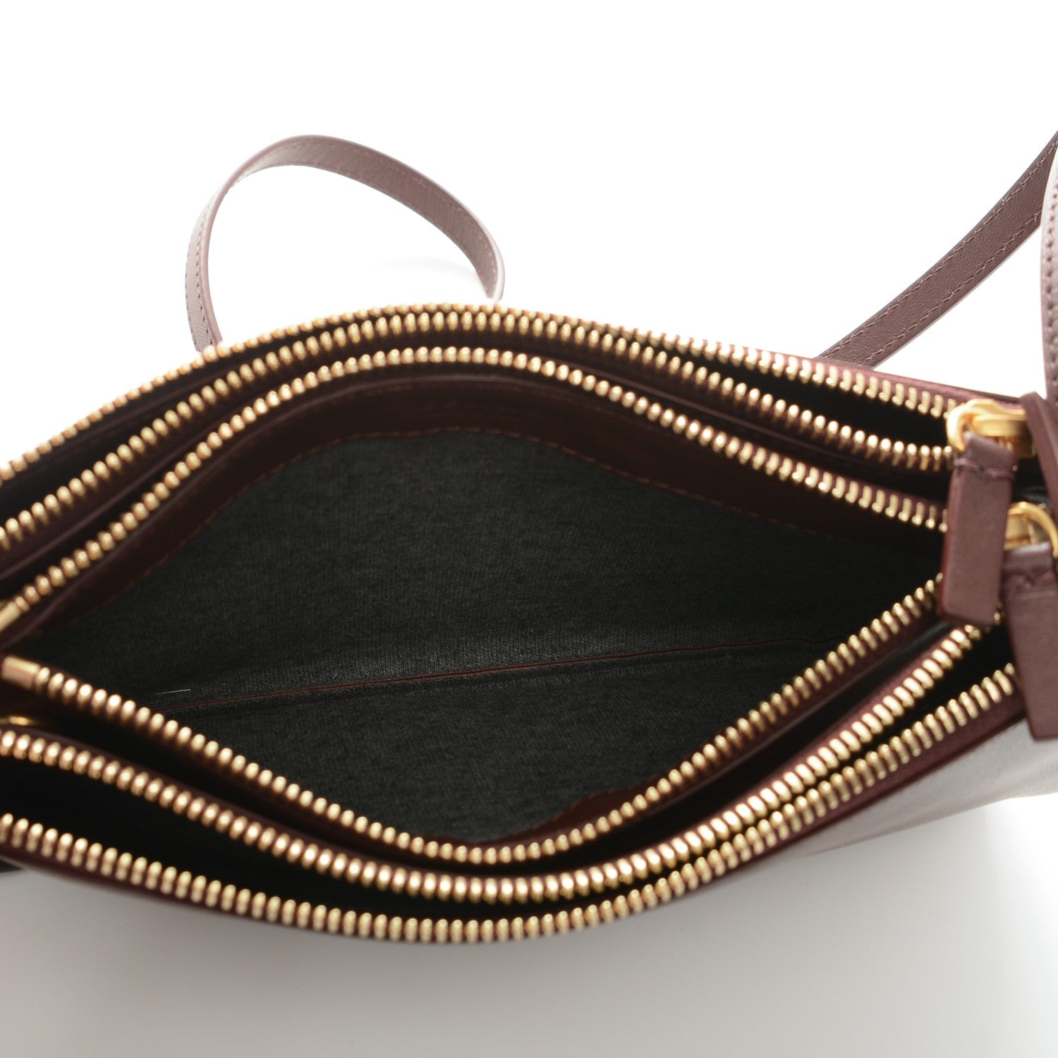 Celine Smooth Lambskin Small Trio Crossbody Bag Burgundy 5 of 7