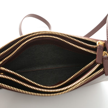 Celine Smooth Lambskin Small Trio Crossbody Bag Burgundy 5 of 7