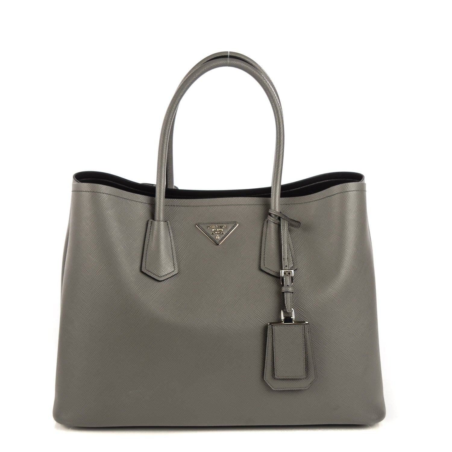 Prada Saffiano Cuir Large Double Bag Marmo 1 of 9